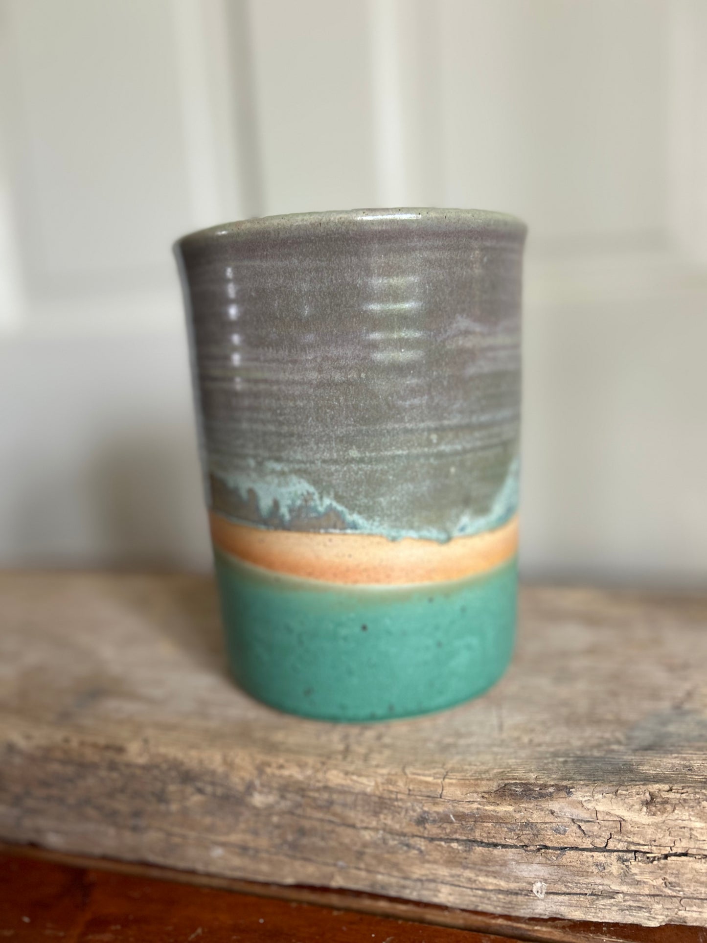 Eggplant over Grass Utensil Holder