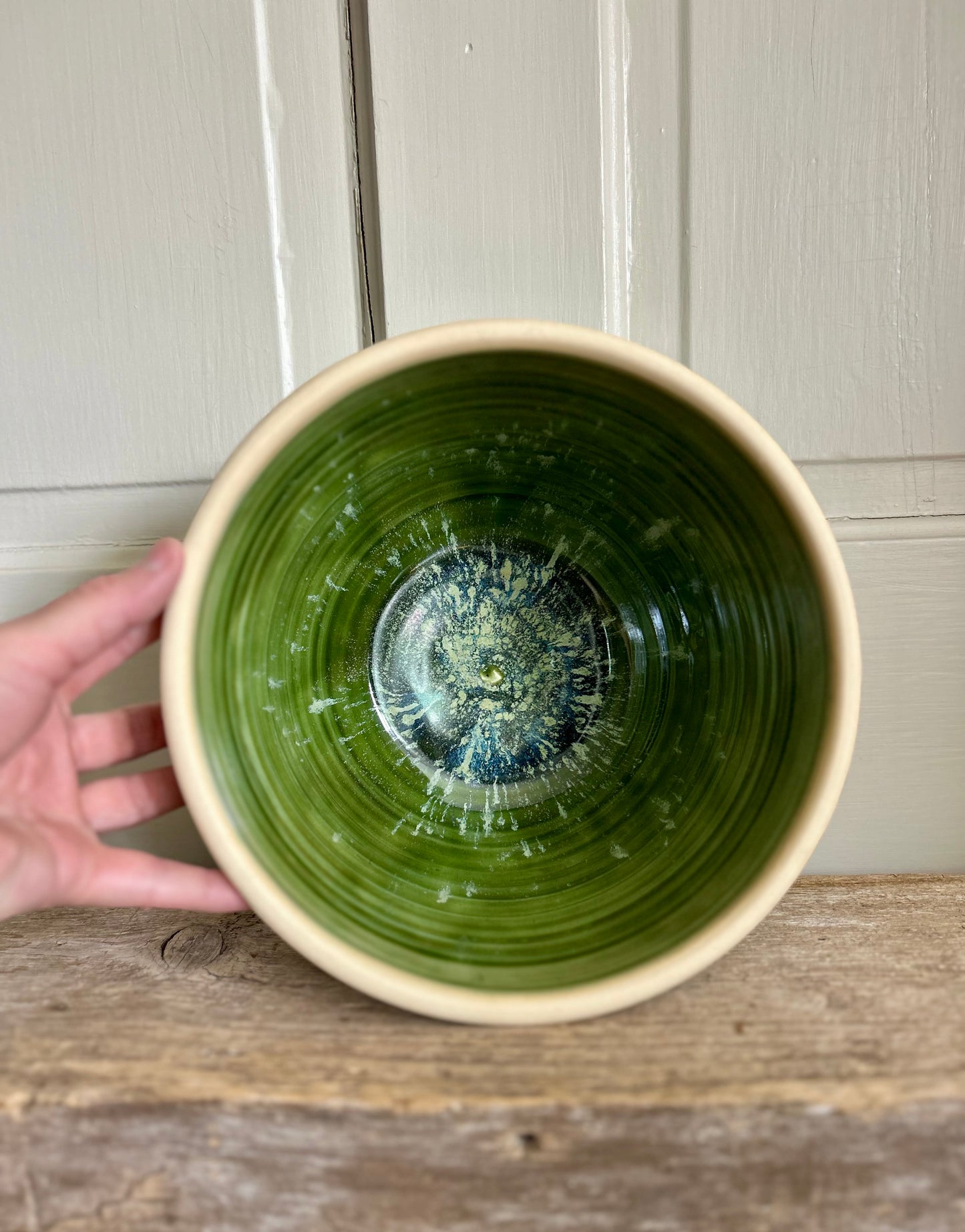 Olive Blossom & Mint Serving Bowl