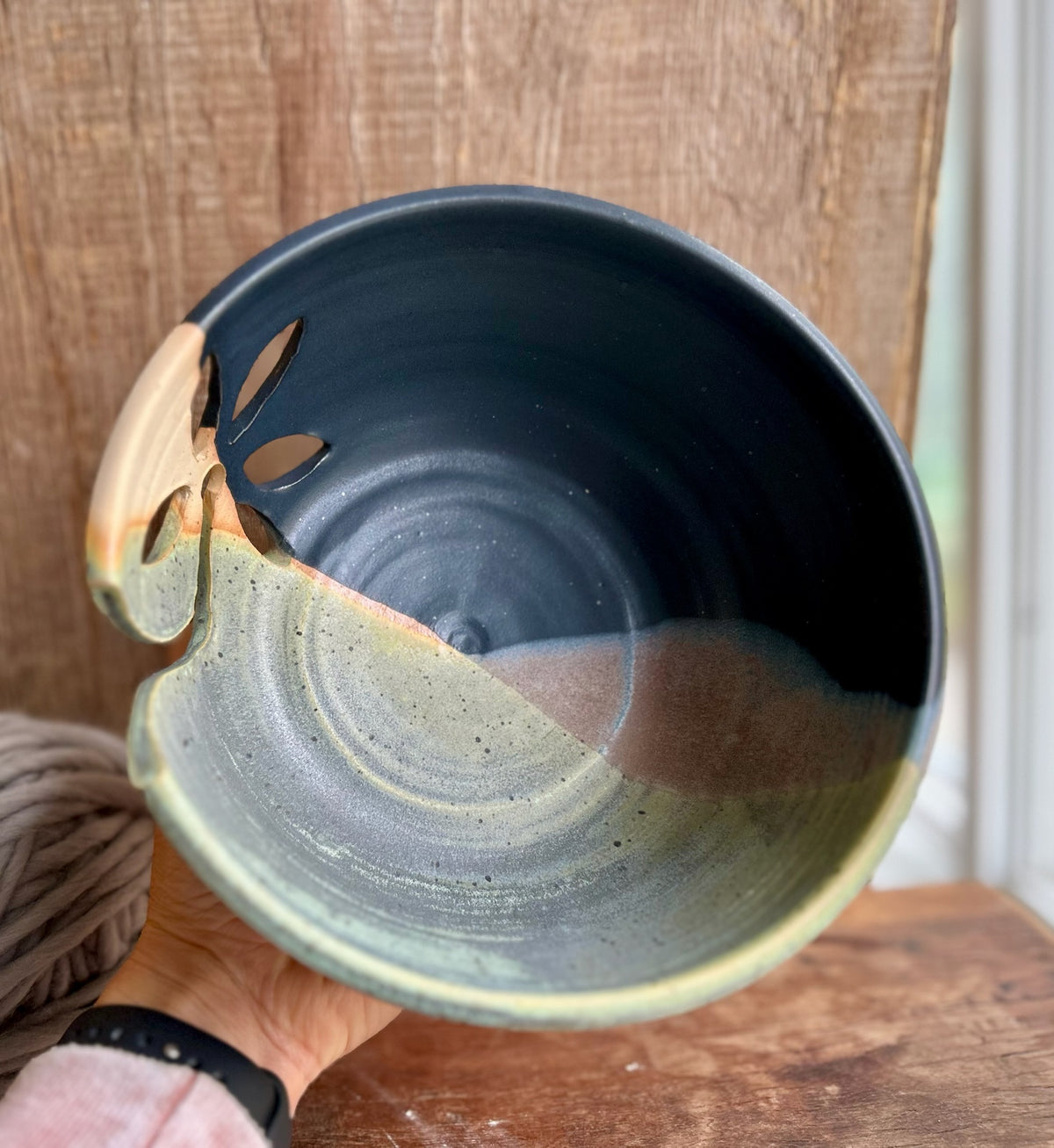 New Moon & Lichen Yarn Bowl