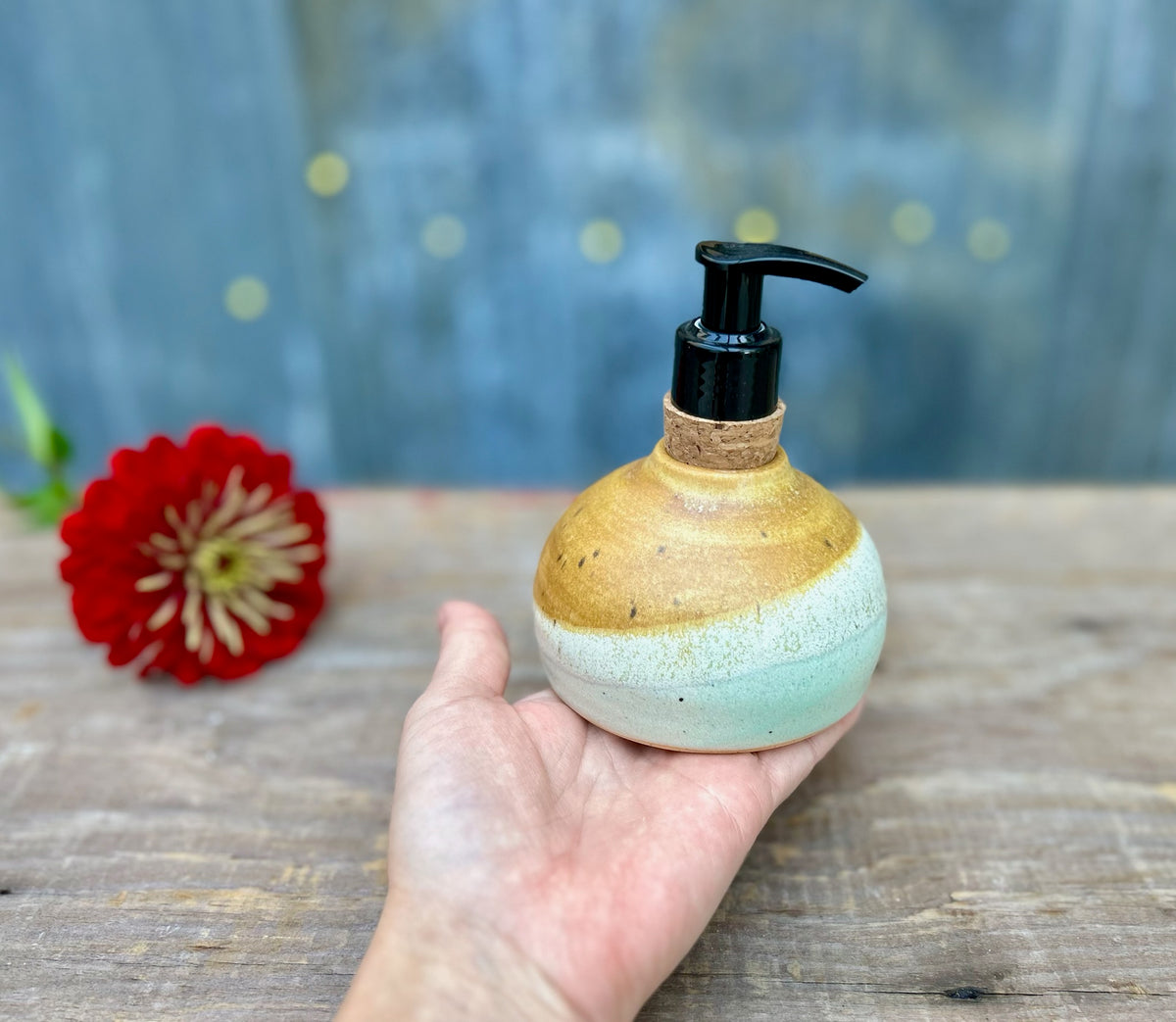 Maple Over Flora Soap Dispenser