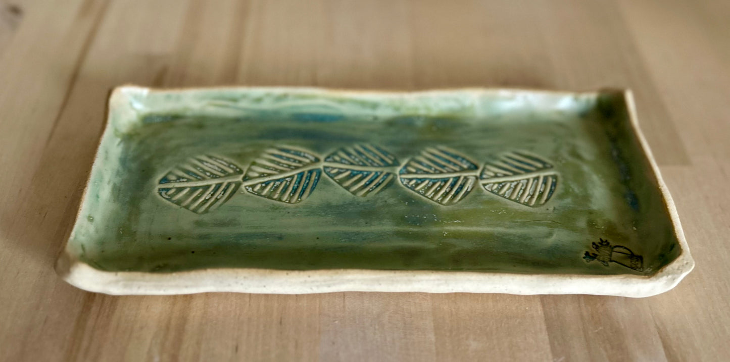 Green Tea Leaf Plate