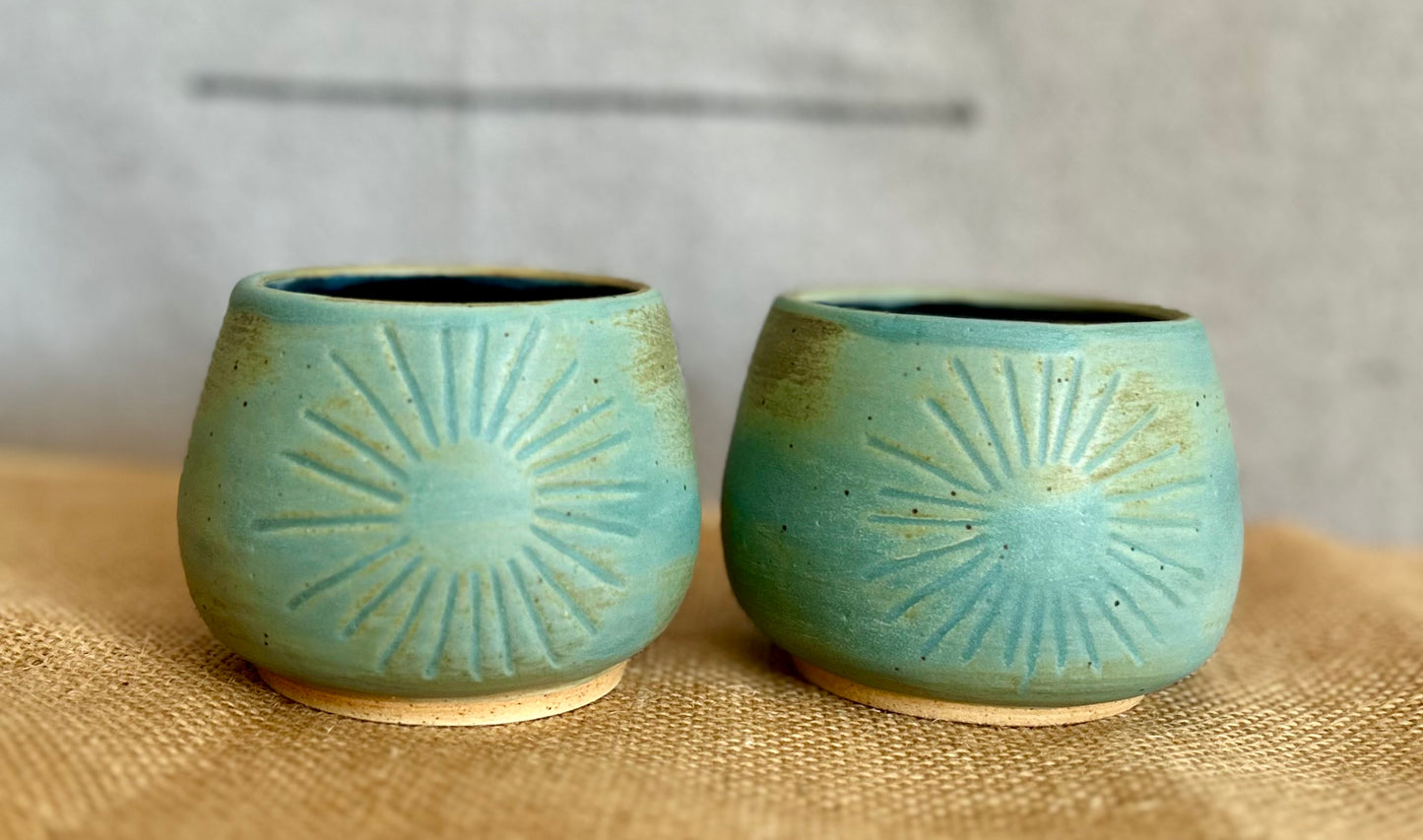 Blue Mist Sunburst Cup