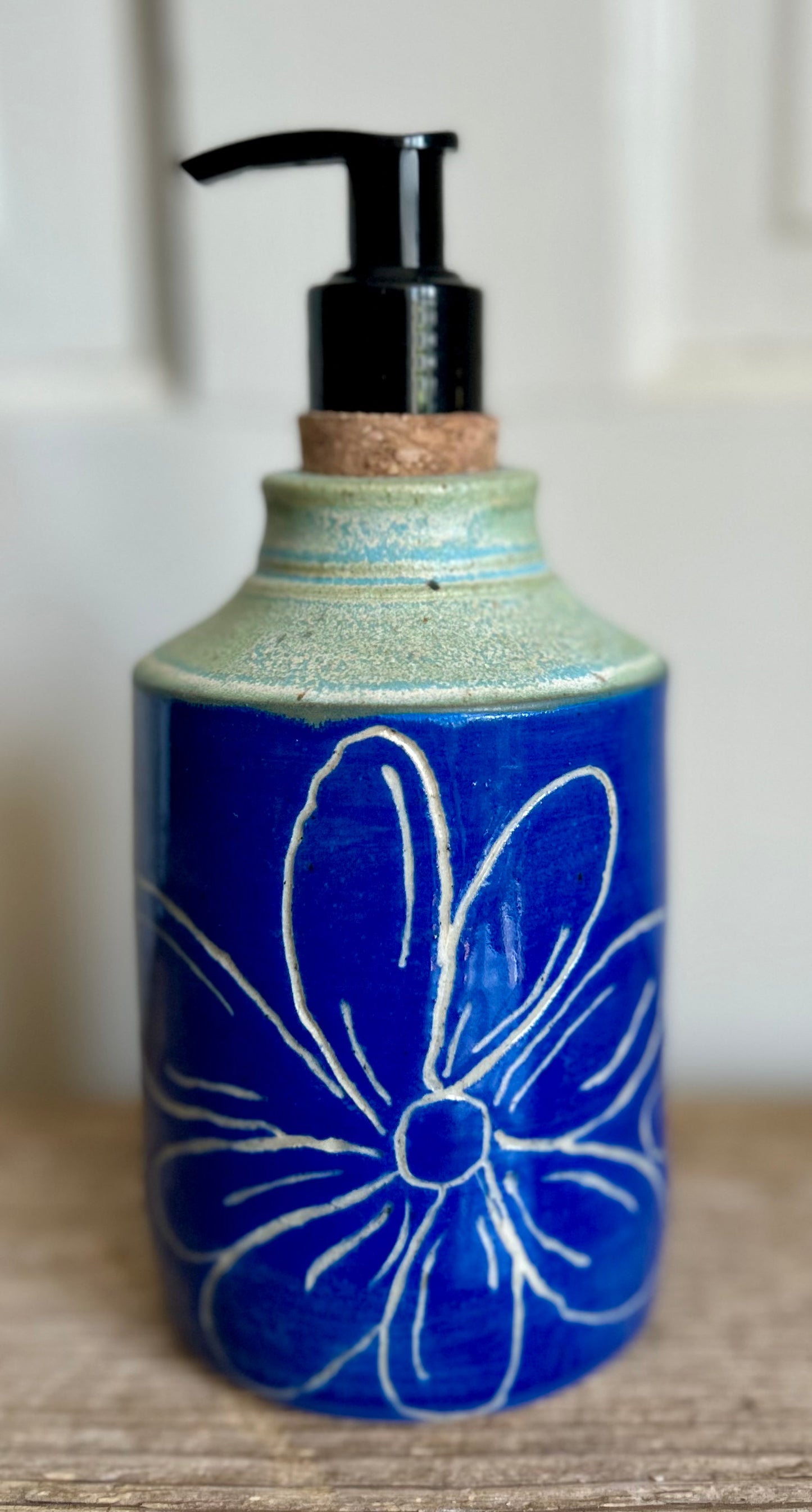 Cobalt Carved Floral