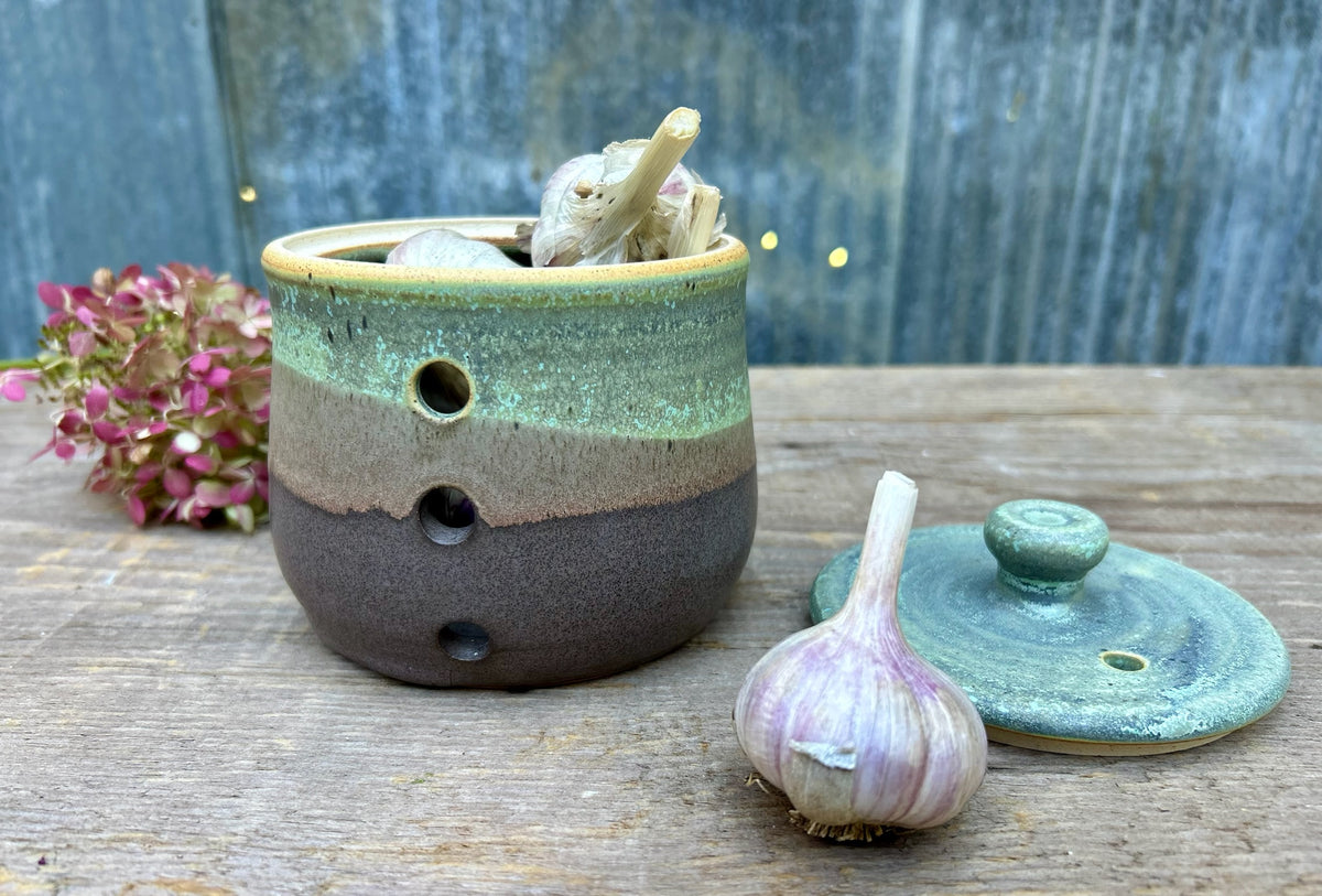 Lichen & Mulberry Garlic Storage Jar