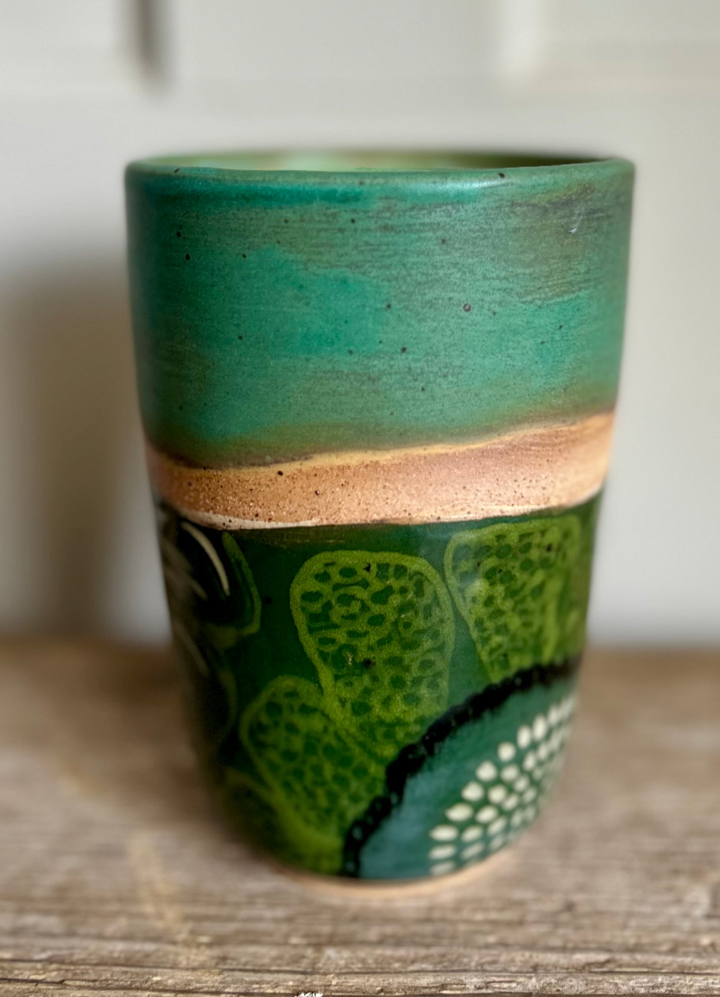 Abstract Floral Carved Tumbler
