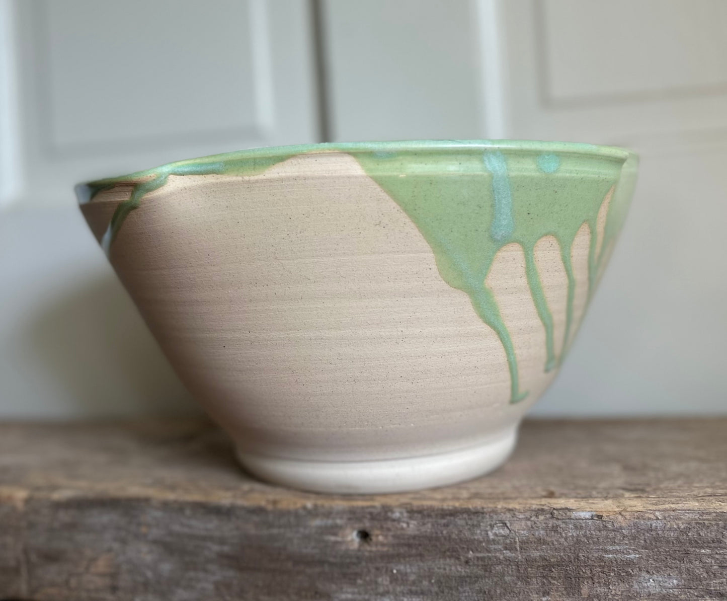 Altered Honeydew Serving Bowl