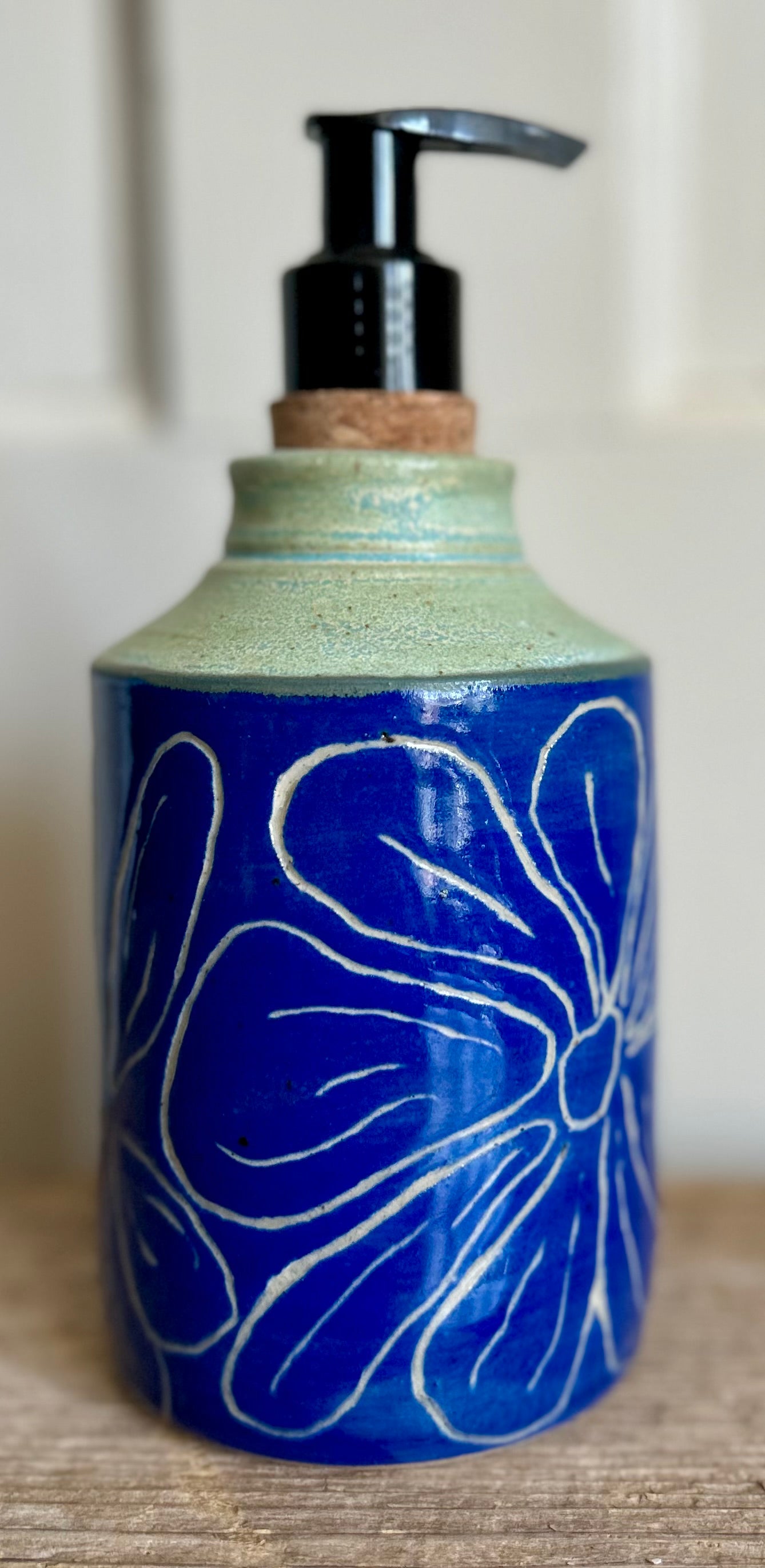 Cobalt Carved Floral