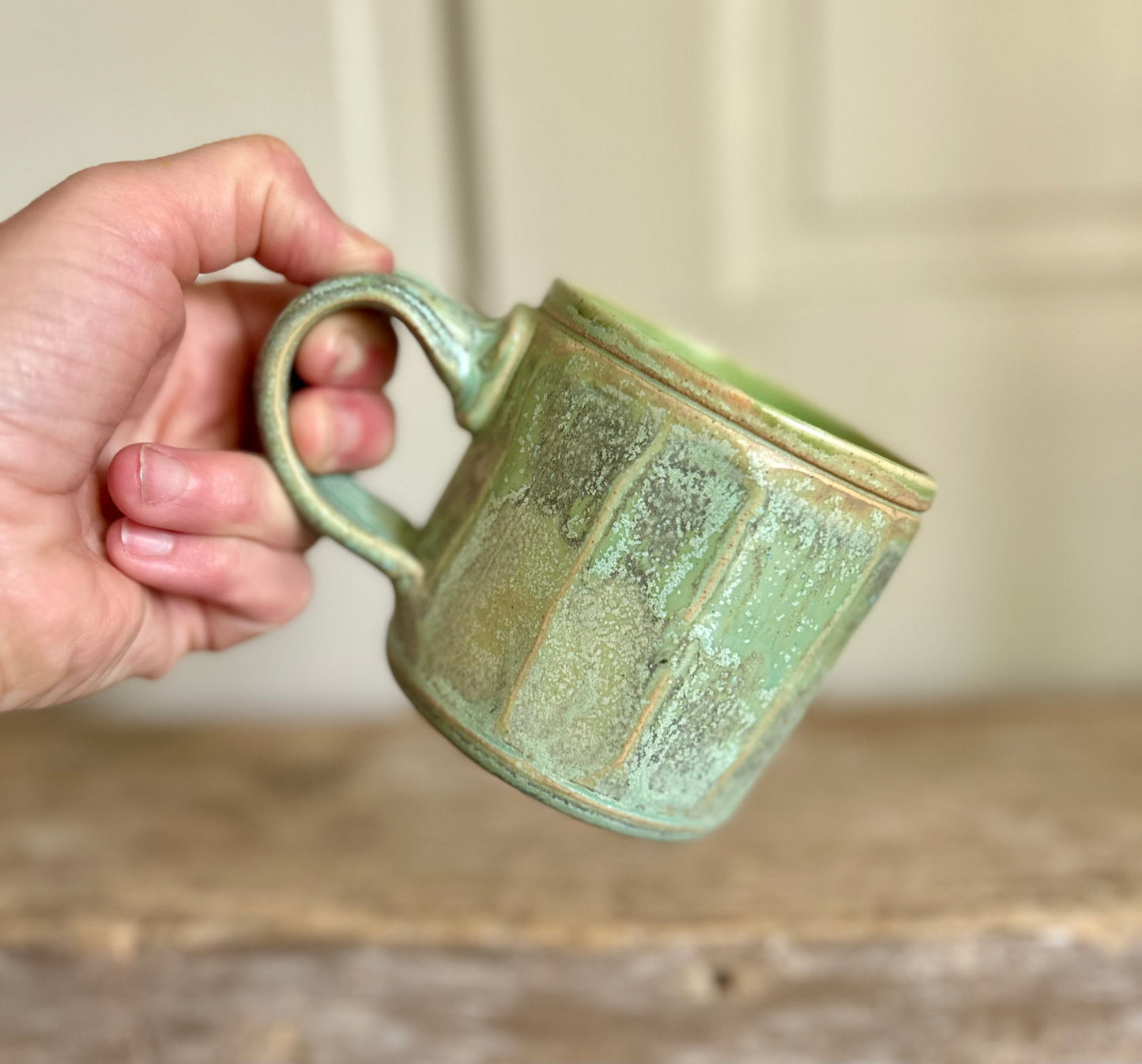 Lichen & Honeydew Mug, Faceted