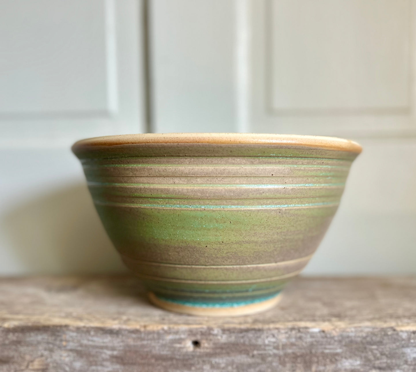 Olive Blossom & Lichen Serving Bowl