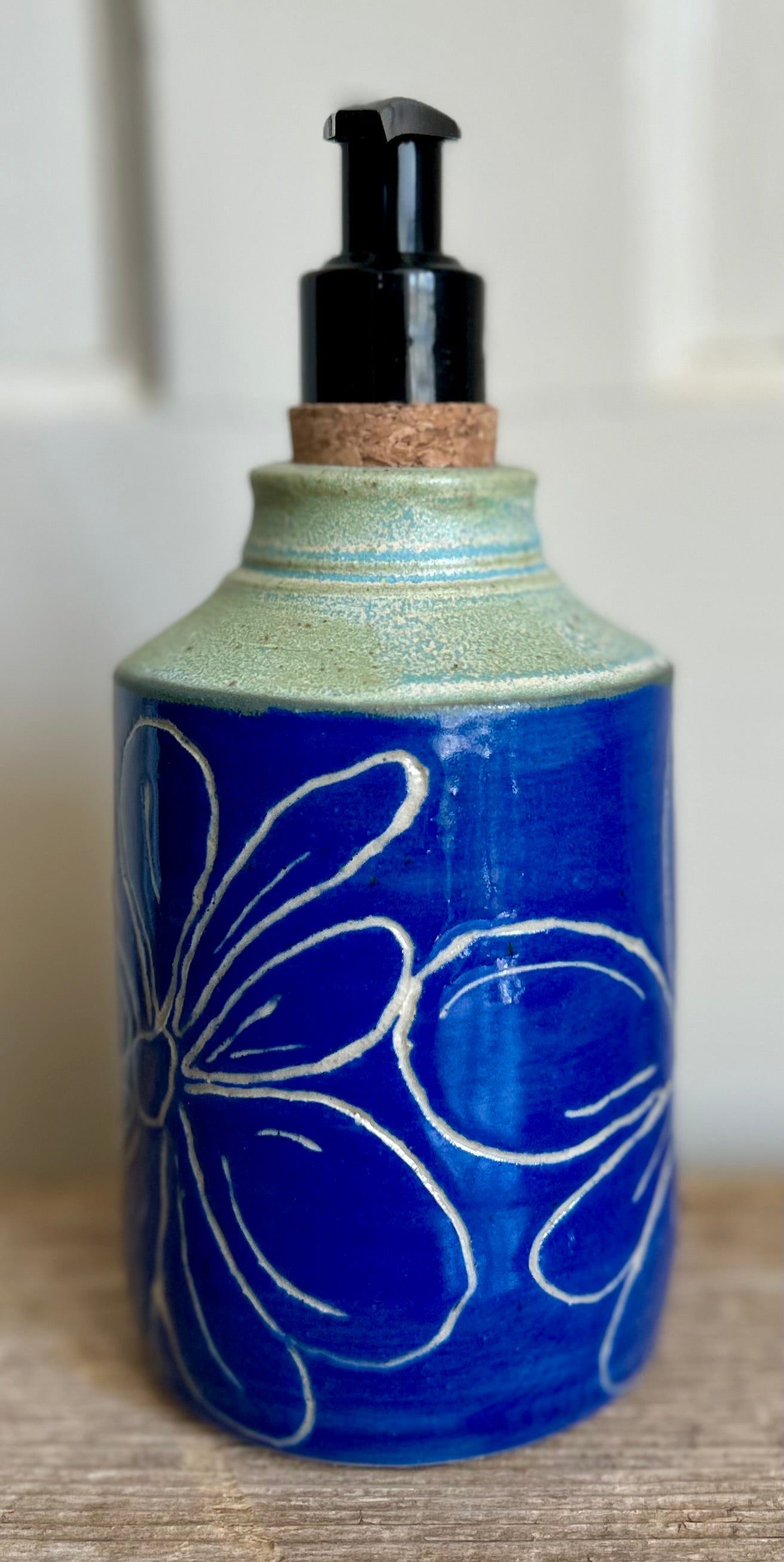 Cobalt Carved Floral
