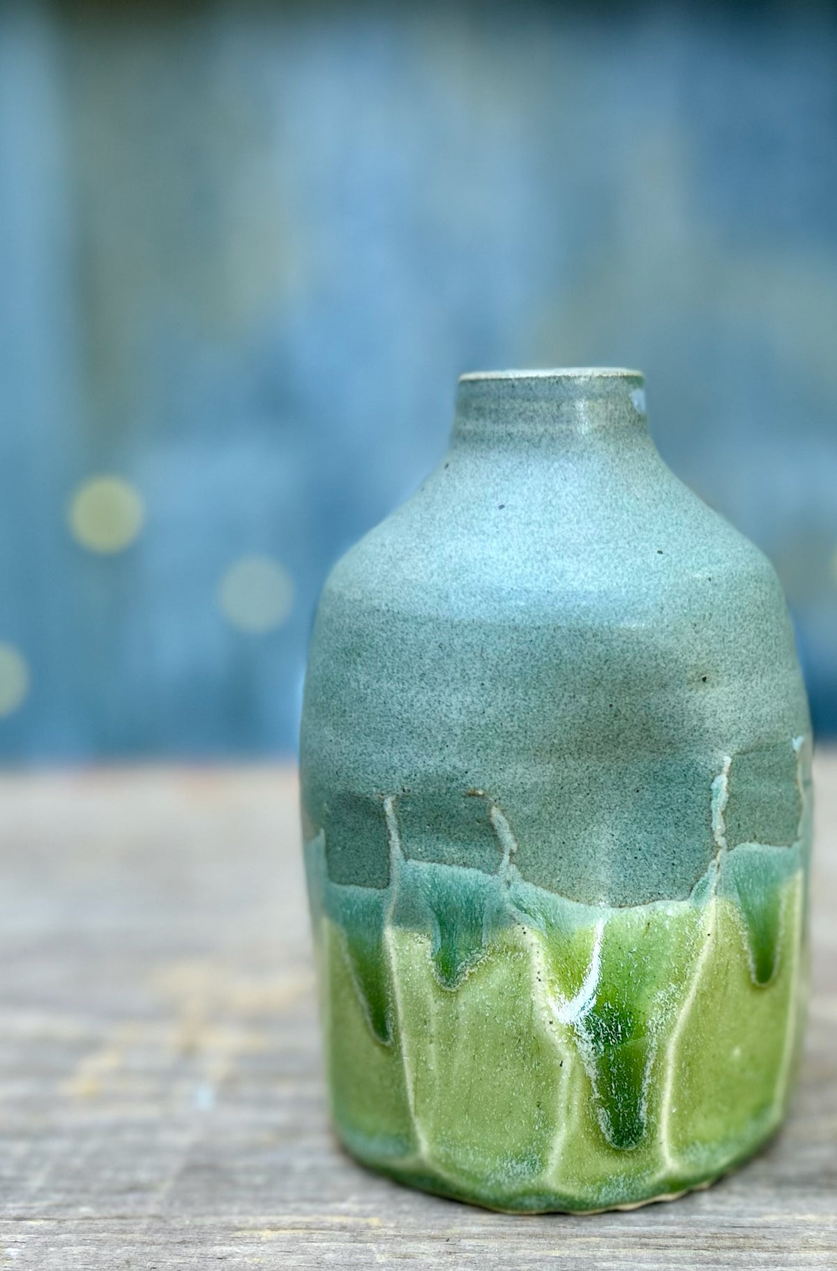 Slate Over Moss Vase
