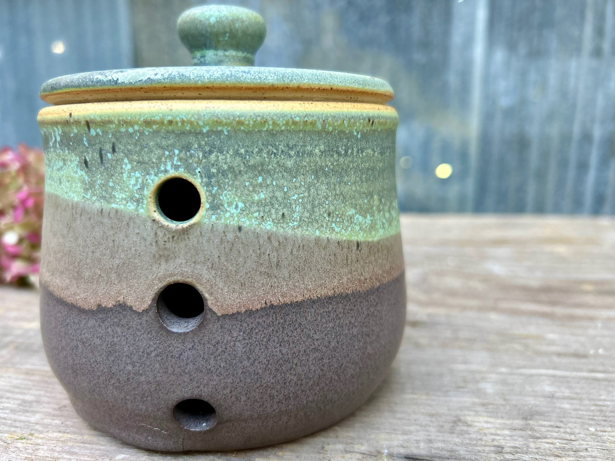 Lichen & Mulberry Garlic Storage Jar