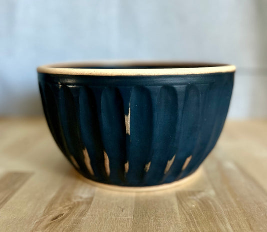 New Moon Fluted Serving Bowl