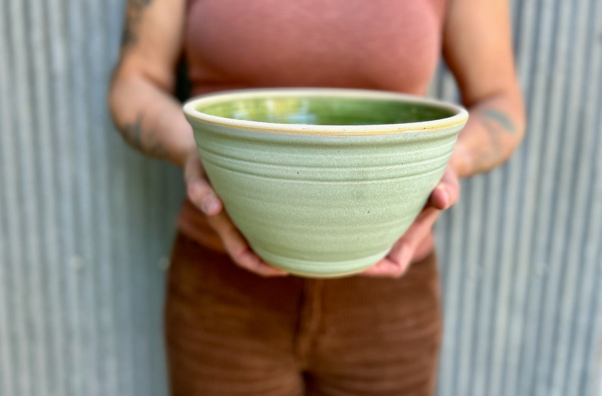 Olive Blossom & Mint Serving Bowl