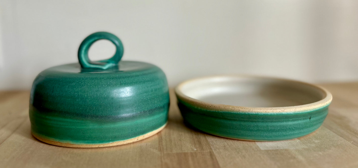 Copper Patina Round Butter Dish