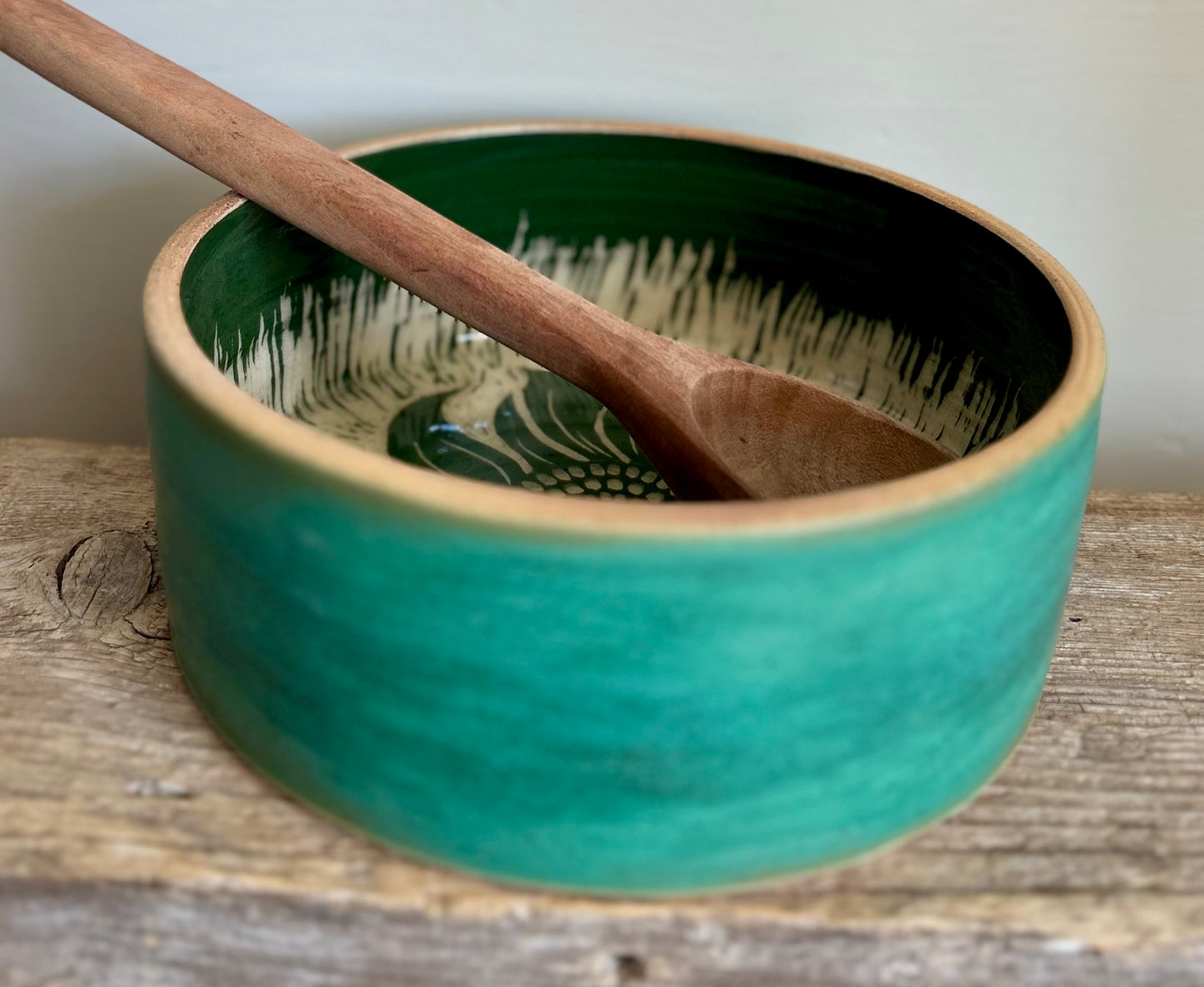 Copper Patina Sunflower Bowl