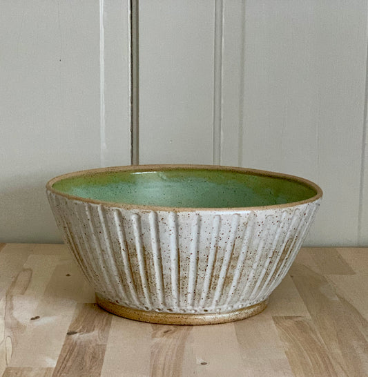 Large Bowl with Fluting