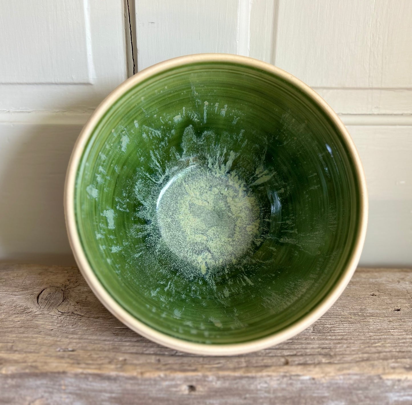 Olive Blossom & Lichen Serving Bowl