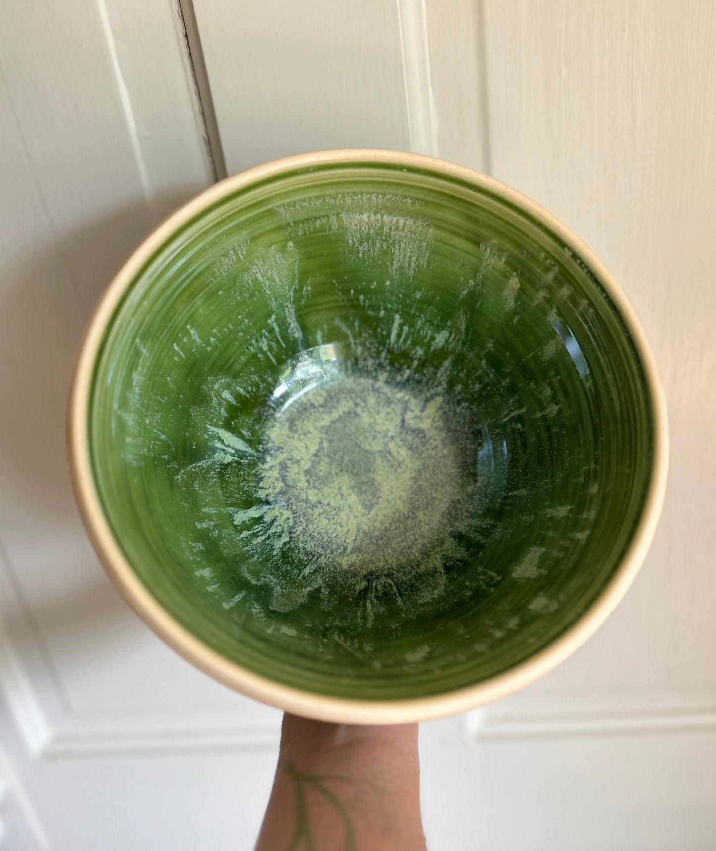 Olive Blossom & Lichen Serving Bowl