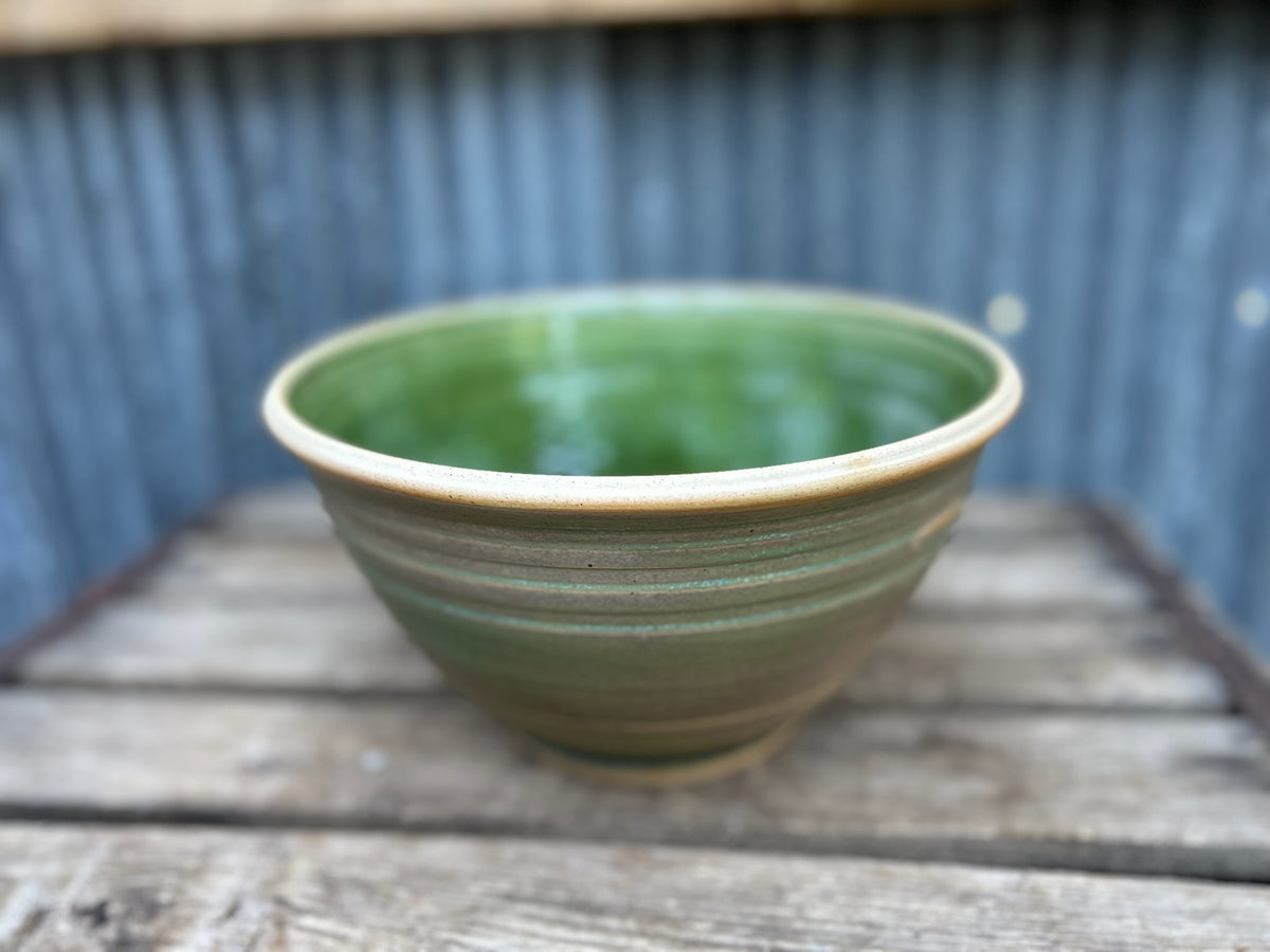 Olive Blossom & Lichen Serving Bowl