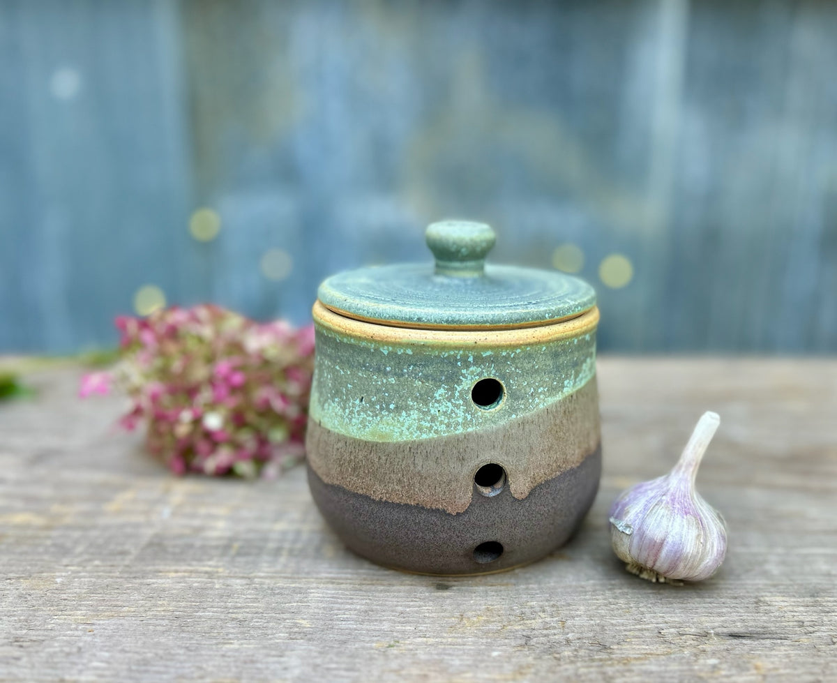 Lichen & Mulberry Garlic Storage Jar