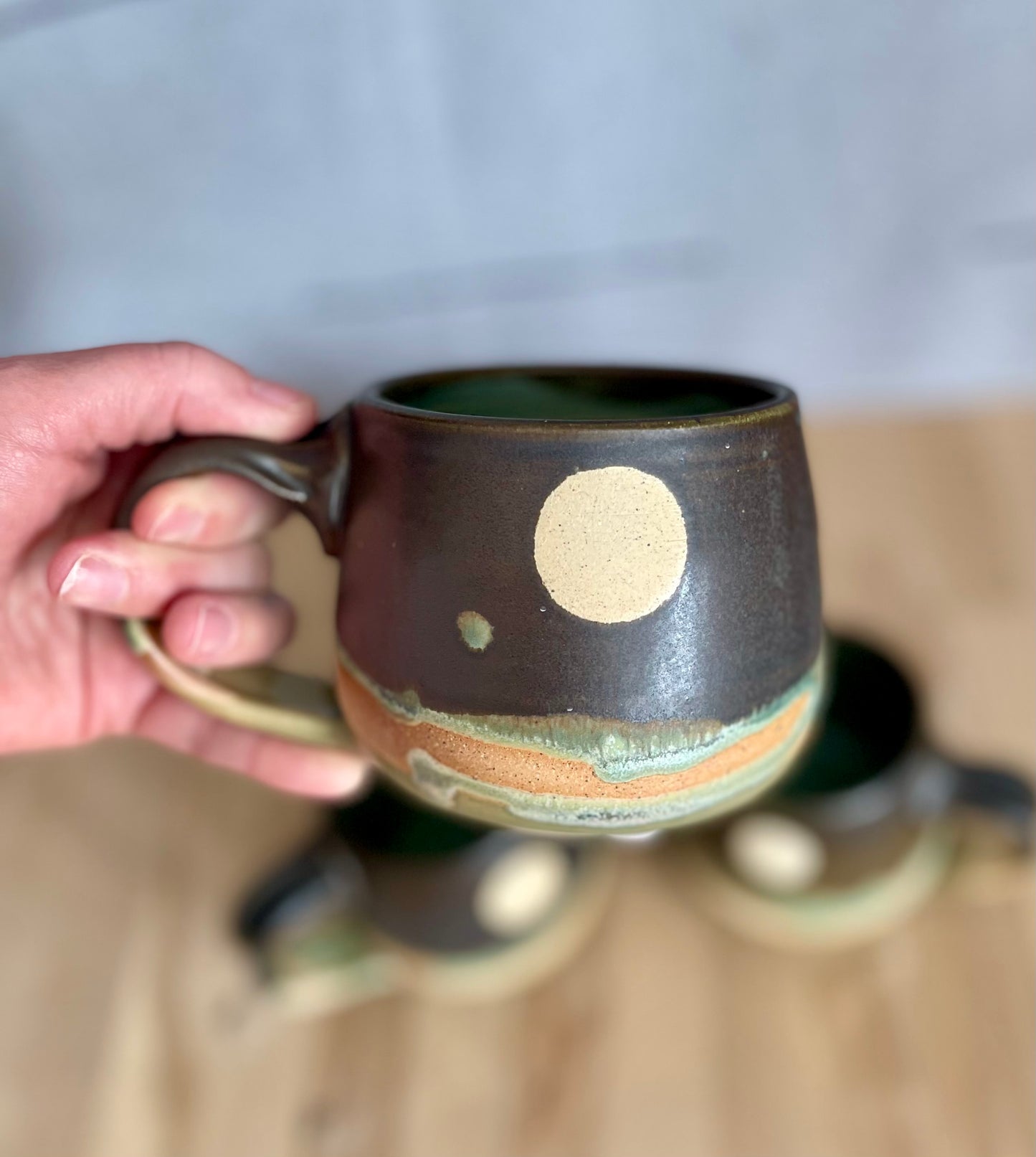 Round Full Moon Mug Artichoke