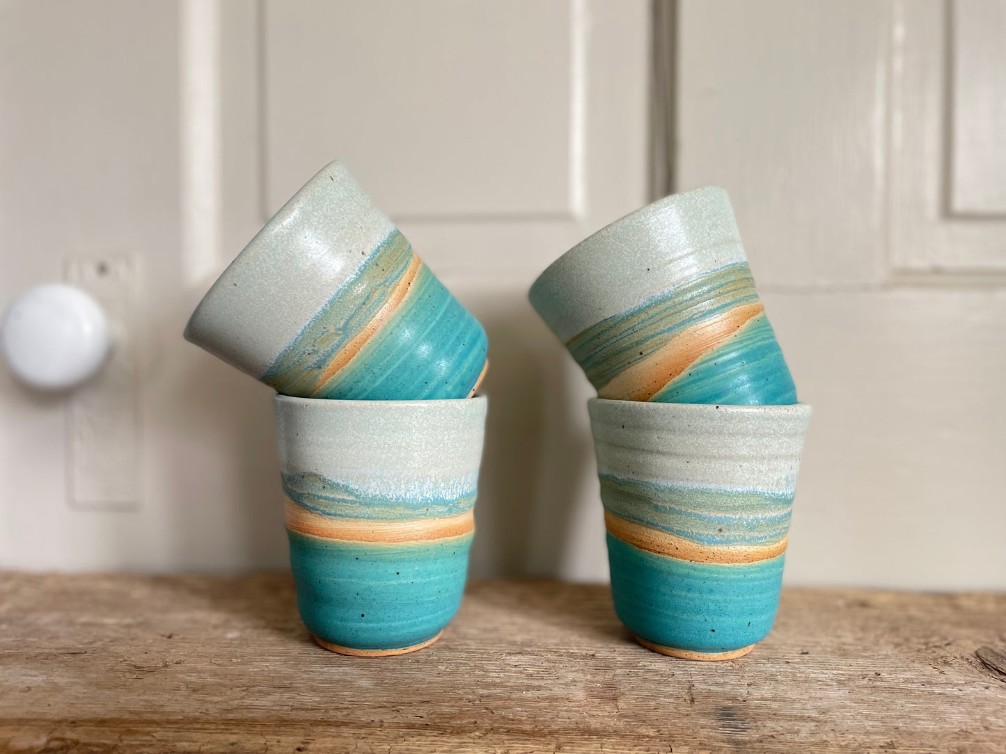 Whitefish Dunes Wave Cup, Set of 4