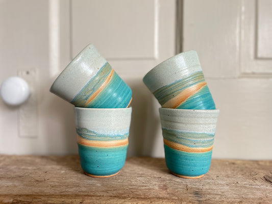 Whitefish Dunes Wave Cup, Set of 4