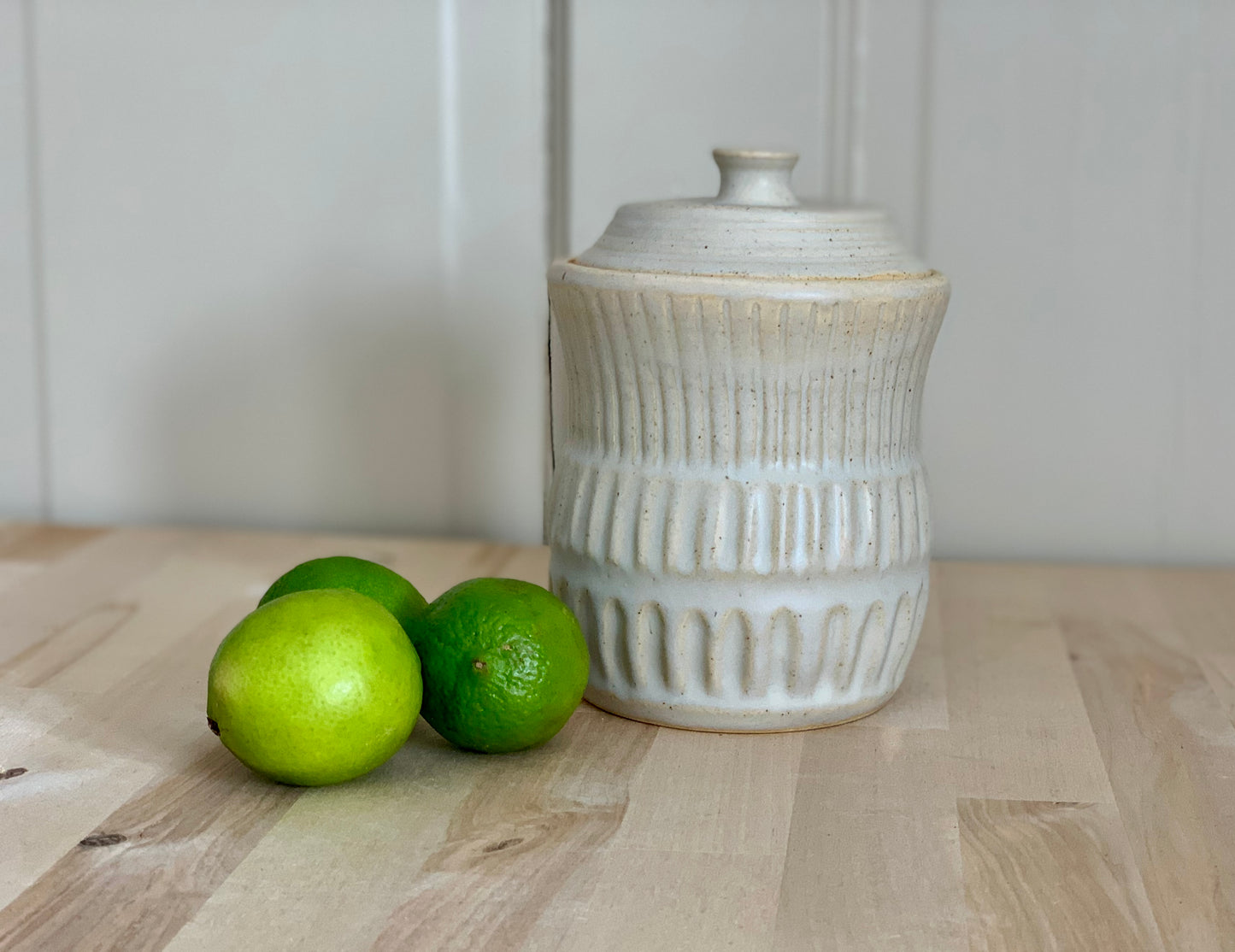 Carved Jar with Lid