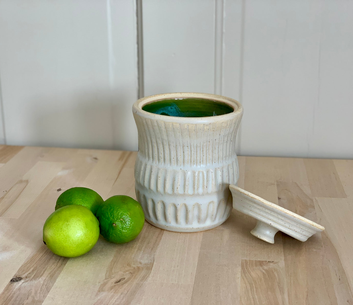 Carved Jar with Lid