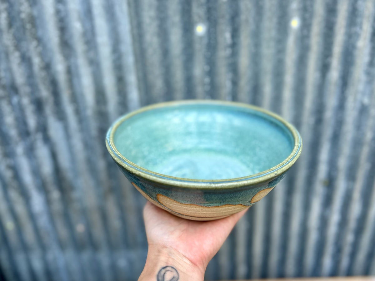 Frozen Lake Drip Serving Bowl