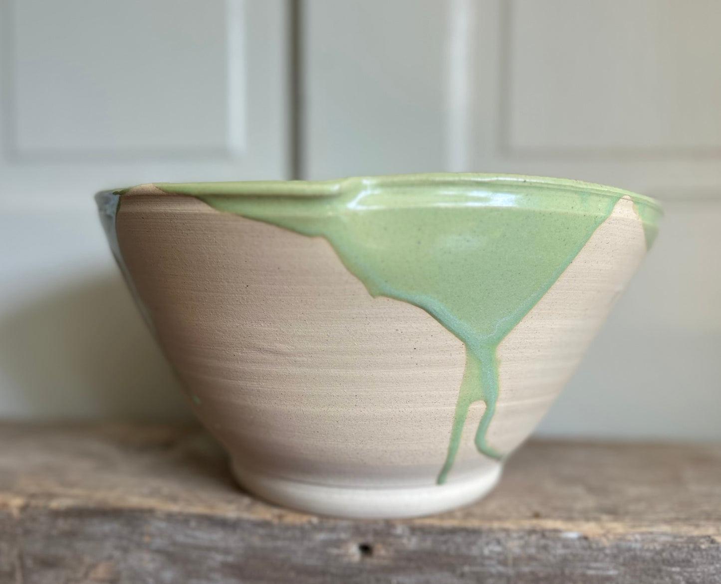 Altered Honeydew Serving Bowl