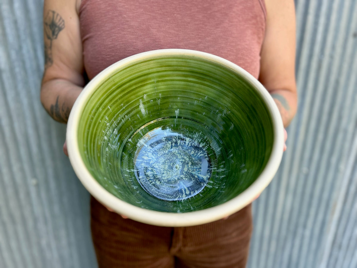 Olive Blossom & Mint Serving Bowl