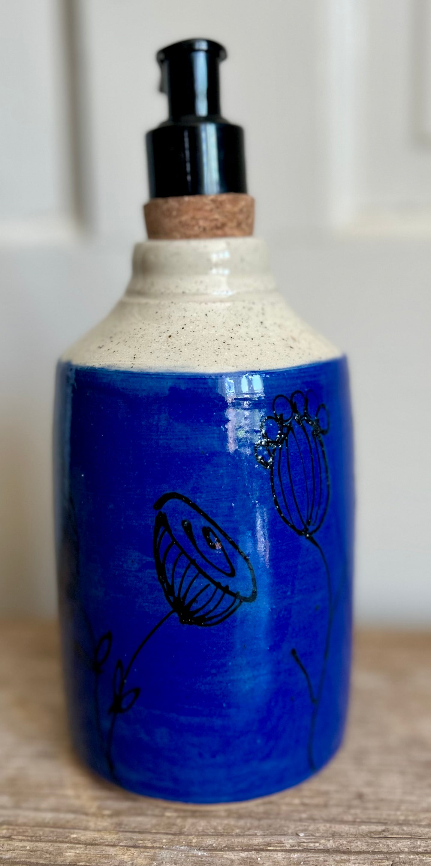 Cobalt Carved Floral