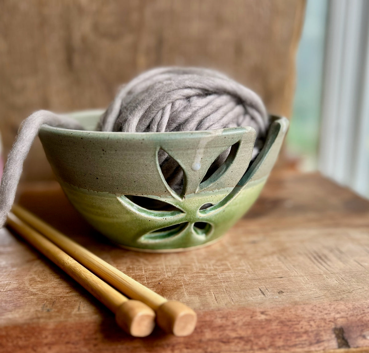 Mossy Slate Yarn Bowl
