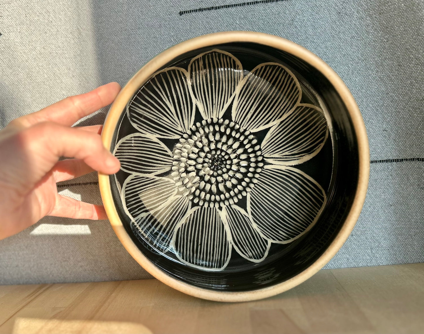 Abstract Daisy Gathering Bowl