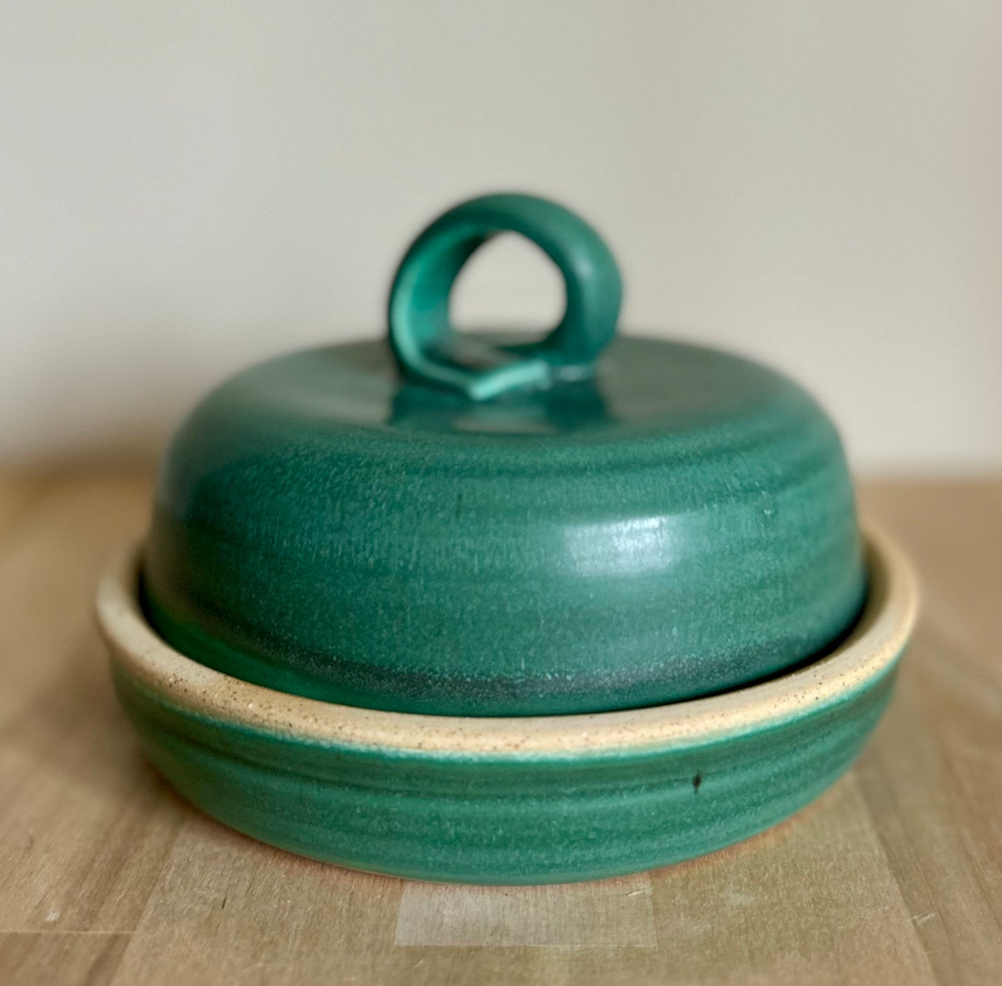 Copper Patina Round Butter Dish