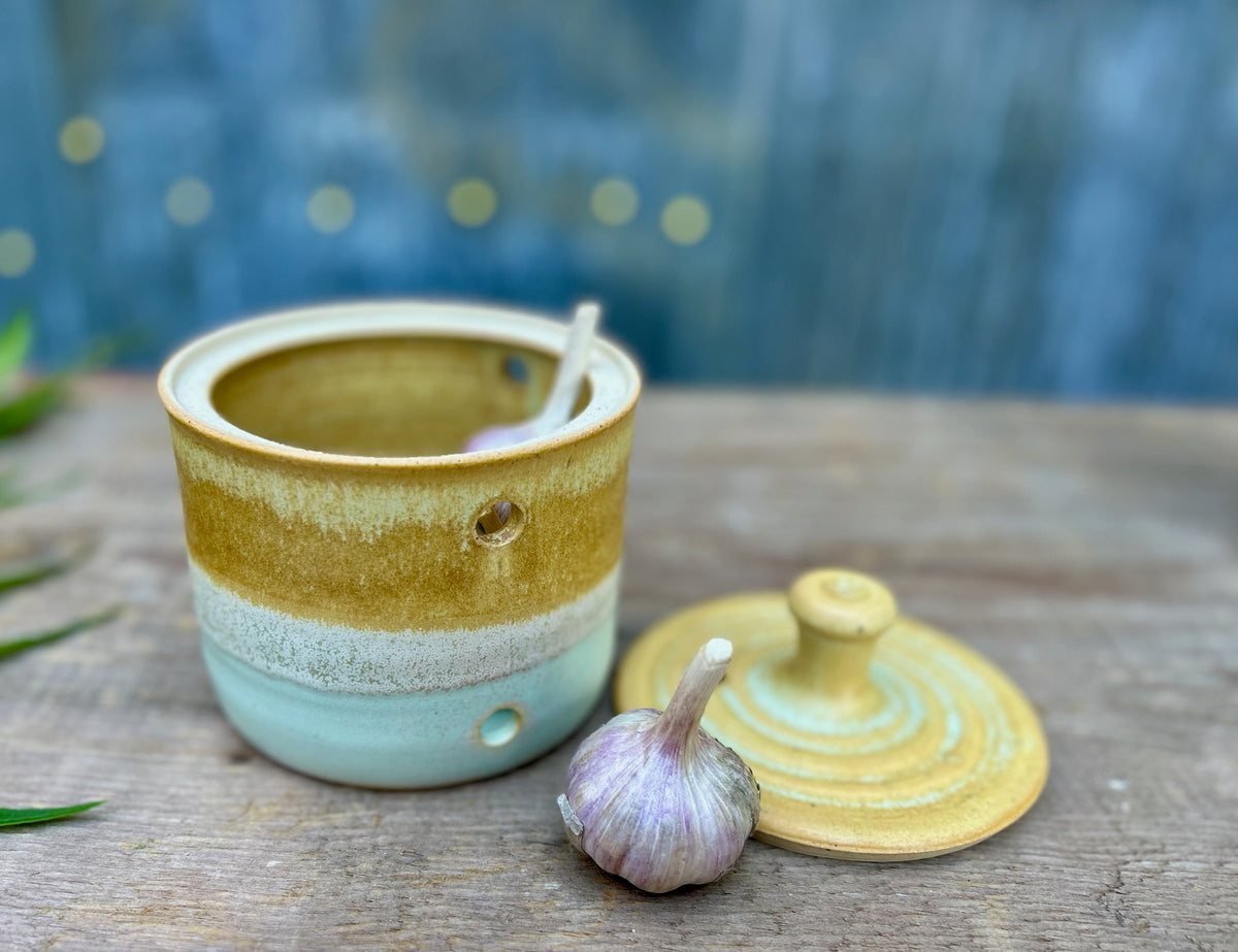 Maple & Flora Garlic Storage Jar