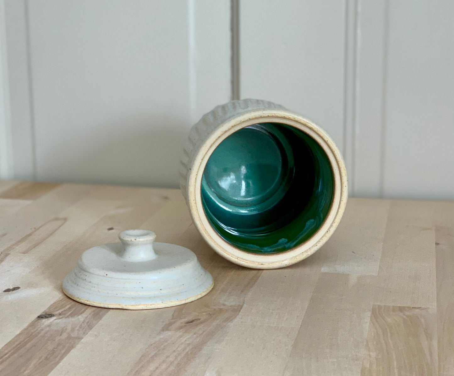 Carved Jar with Lid