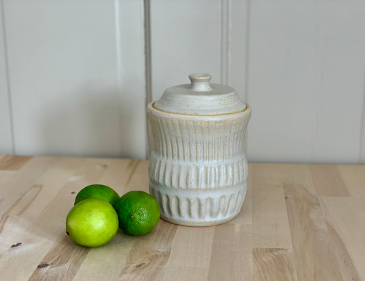 Carved Jar with Lid