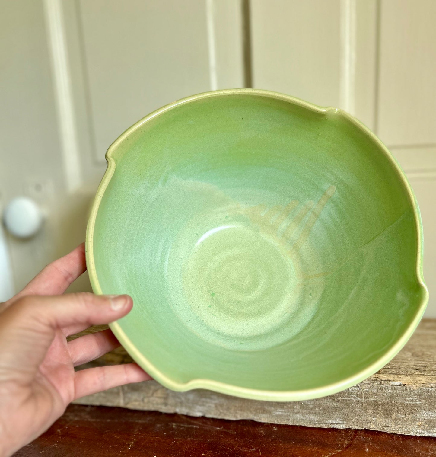 Altered Honeydew Serving Bowl