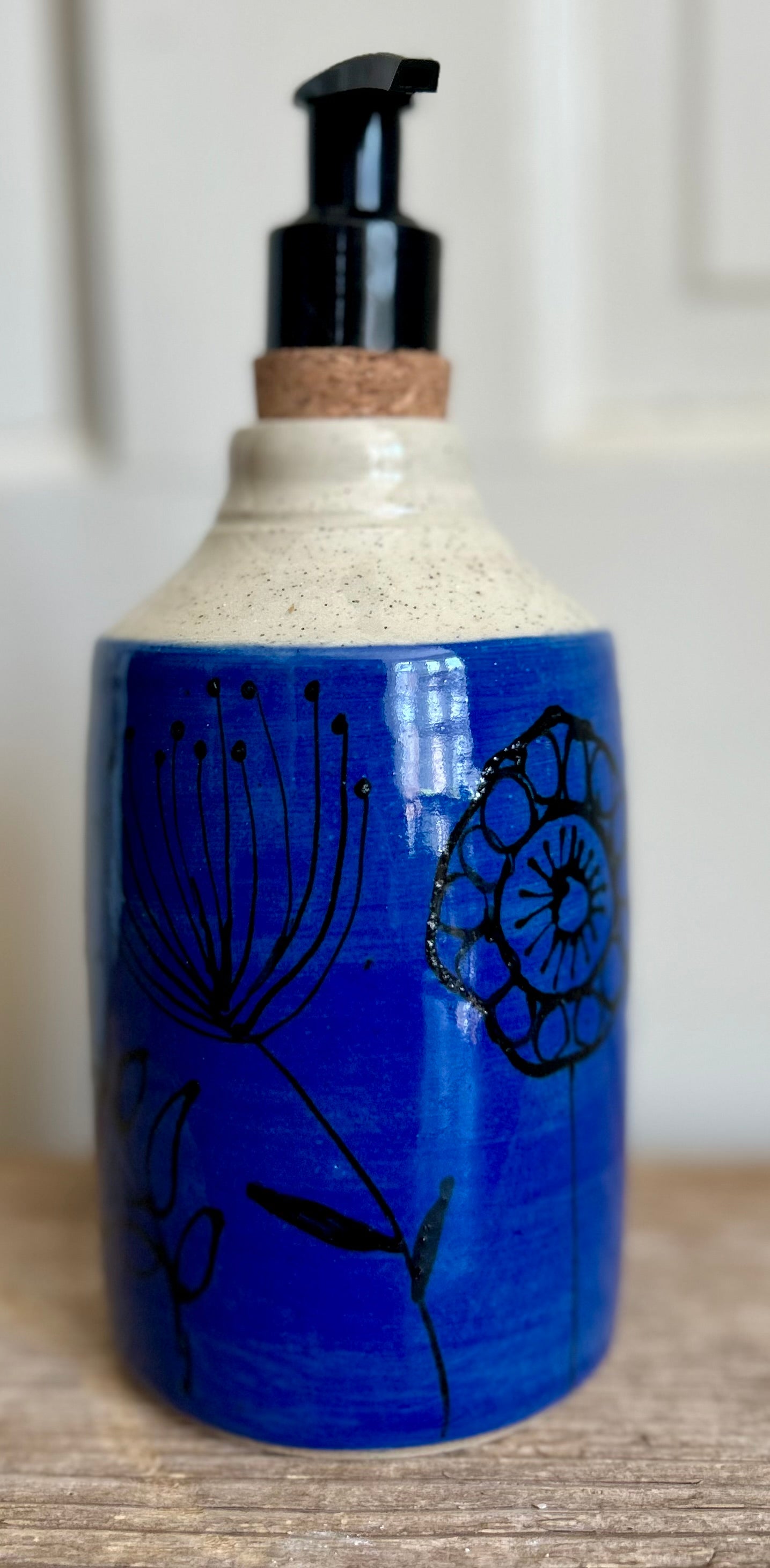 Cobalt Carved Floral