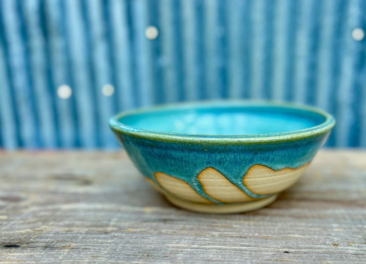 Frozen Lake Drip Serving Bowl