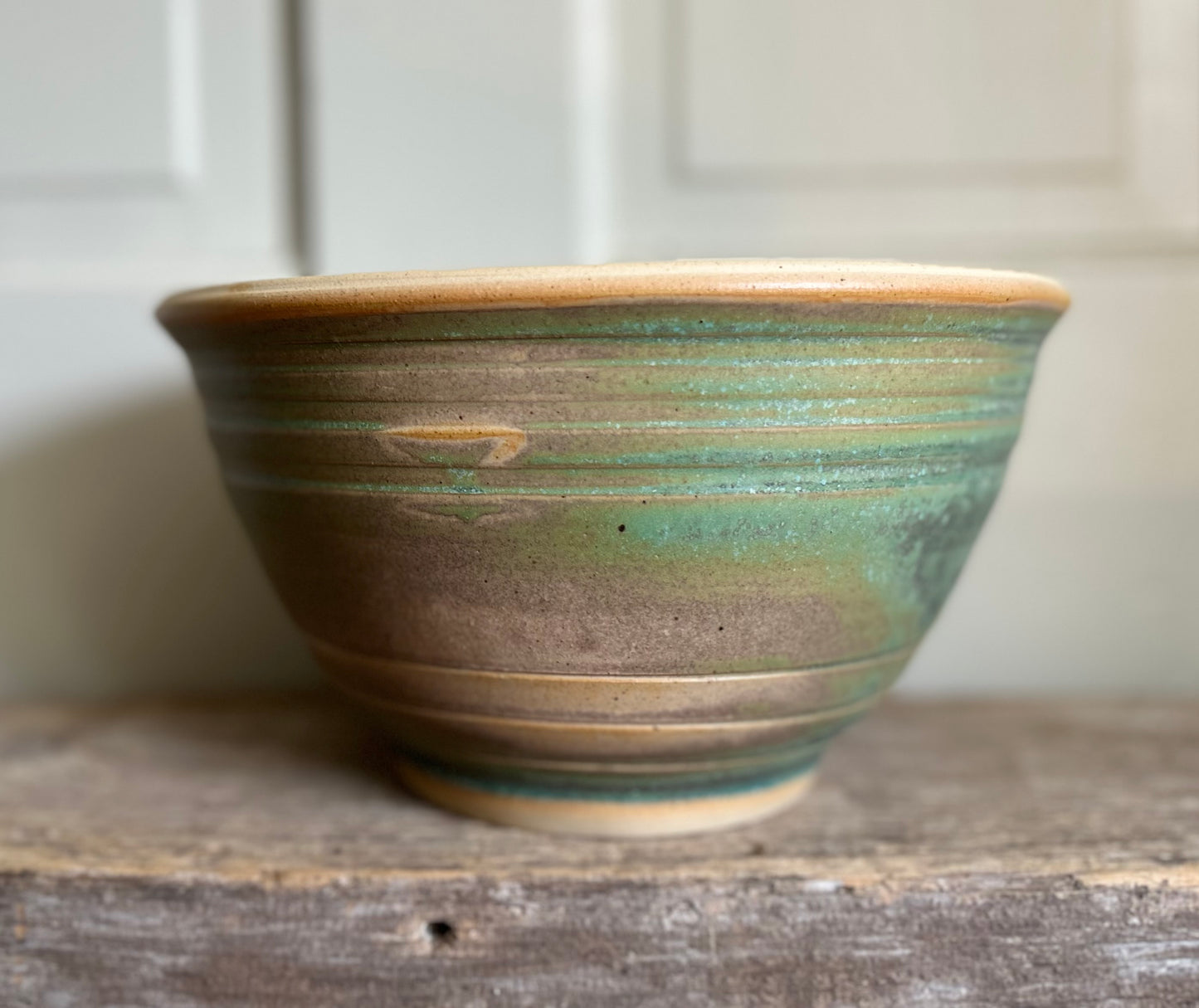 Olive Blossom & Lichen Serving Bowl