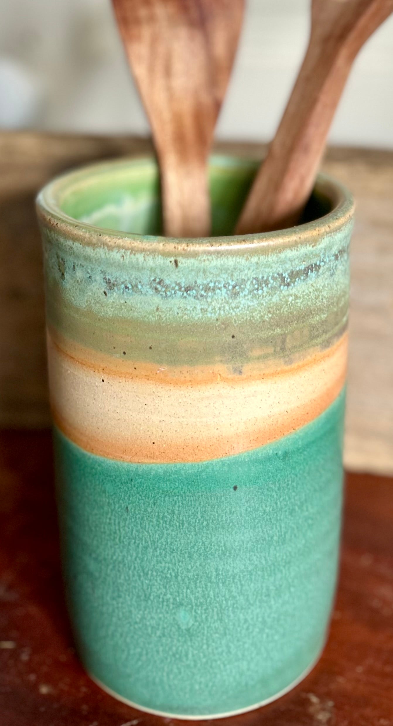 Lichen Over Grass Utensil Holder