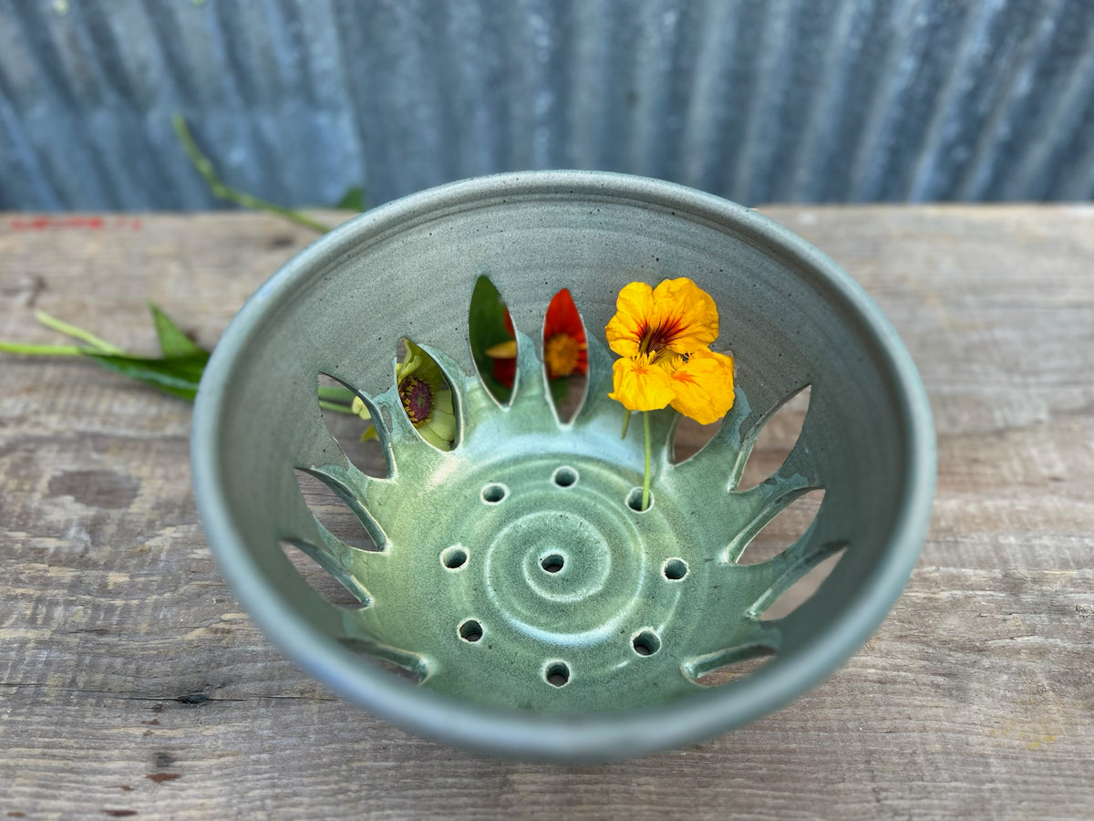 Mossy Slate Colander Bowl