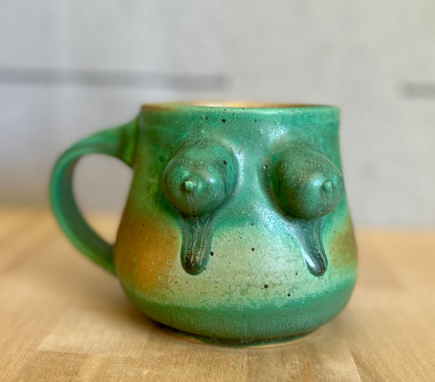 Copper Patina Goddess Mama Mug (Right Hand)