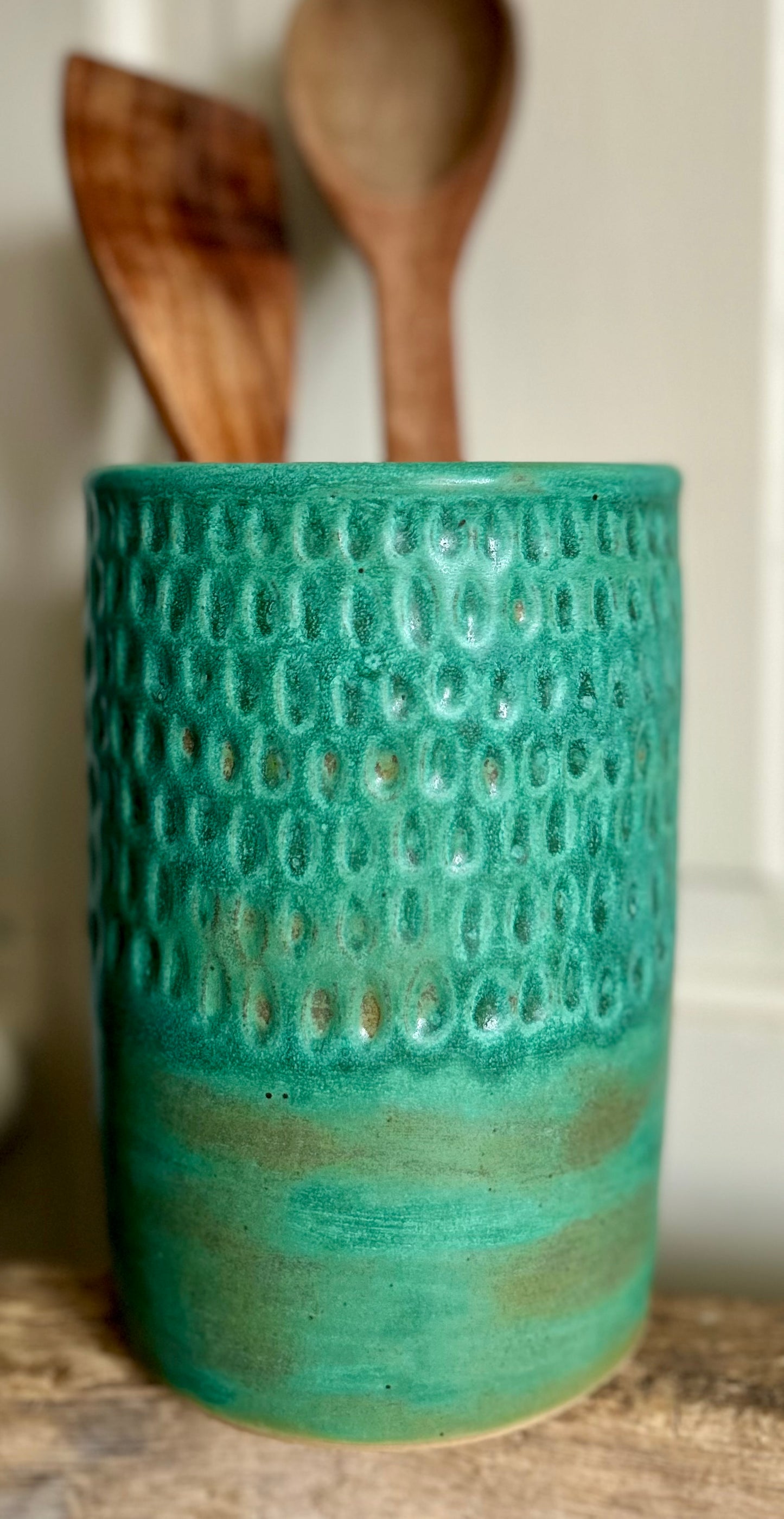 Old Copper Utensil Holder