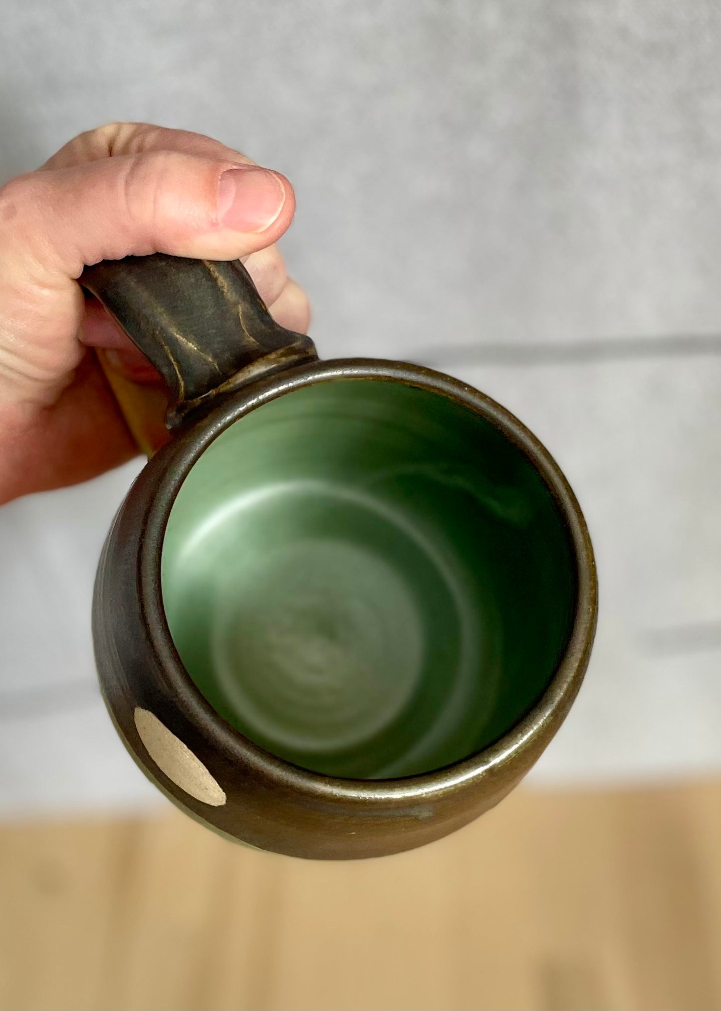 Round Full Moon Mug Satin Patina