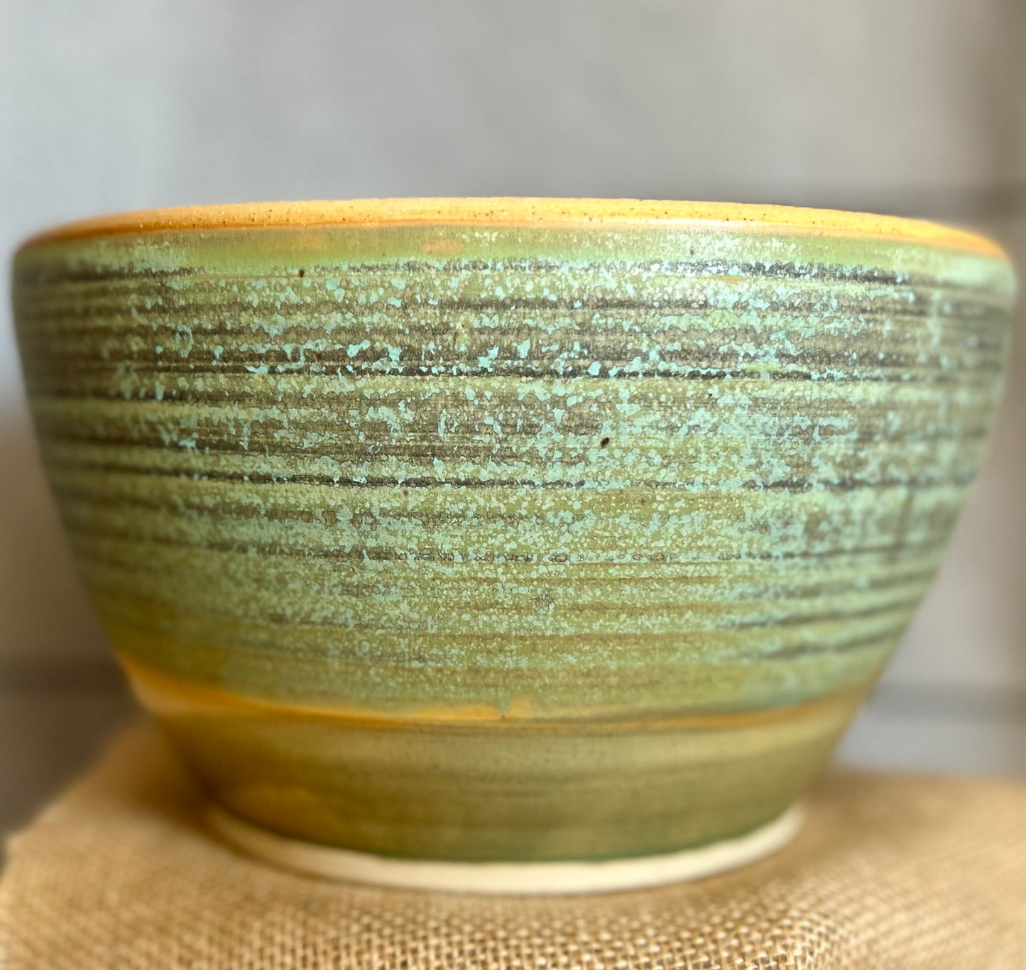 Lichen Over A Pond Serving Bowl